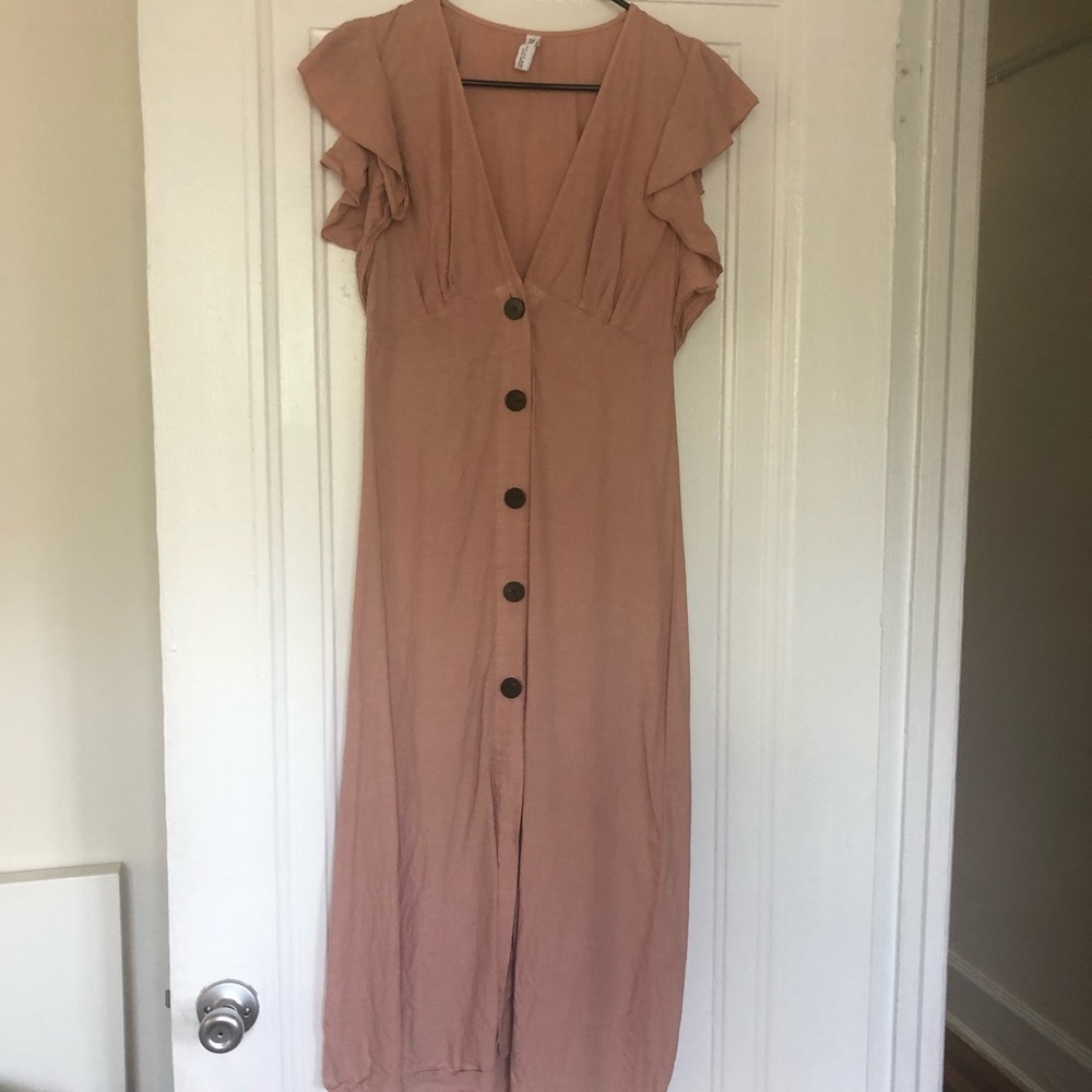 Zara linen midi dress